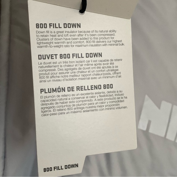 Men’s Nike X Sacai Puffer 800 Fill Down Coat Quilted Jacket Gray XXL NEW! - Picture 12 of 16